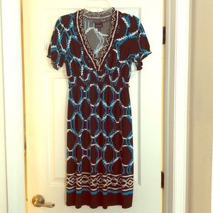 Cute casual dress Size 12 Blue black and white